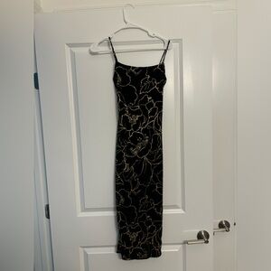 Black and gold dress